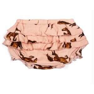MILKBARN 3-6 Months Horse Organic Cotton Ruffle Bloomer NWT